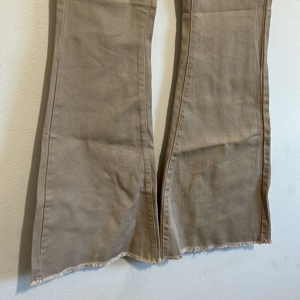 SheIn Tan High Rise Flare Pants - Picture 4 of 6